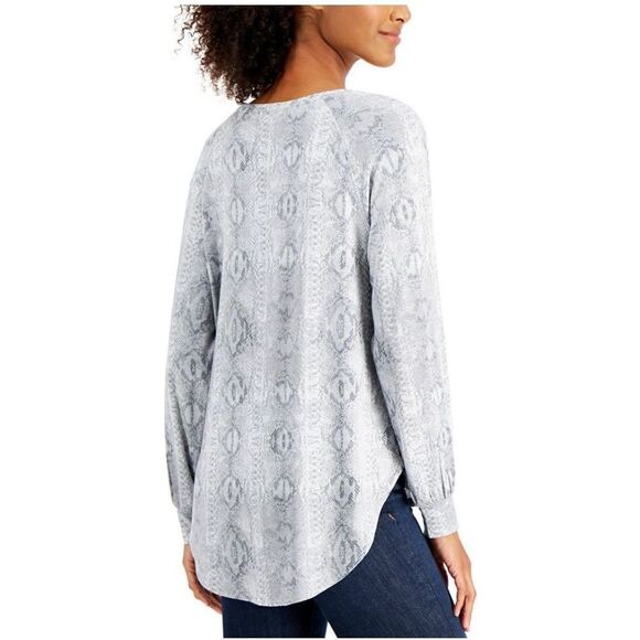 Willow Drive Printed Top Grey Python Combo S - Picture 3 of 3